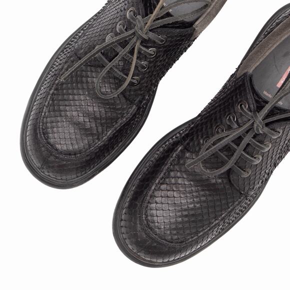 3.7k.$ PRADA RARE Snake Skin Black Split Toe Chunky Derby Avant Garde VTG US10 main image 12